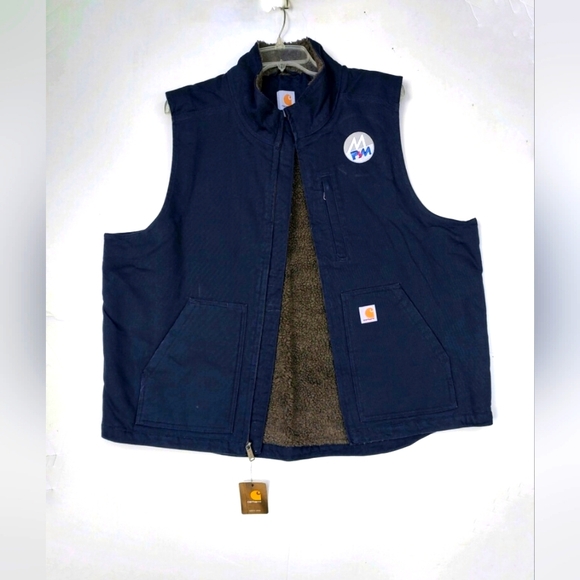 NWT Sherpa Lined Canvas Duck Vest Size XL -Unisex! Work Outdoor Hunt - Picture 1 of 11